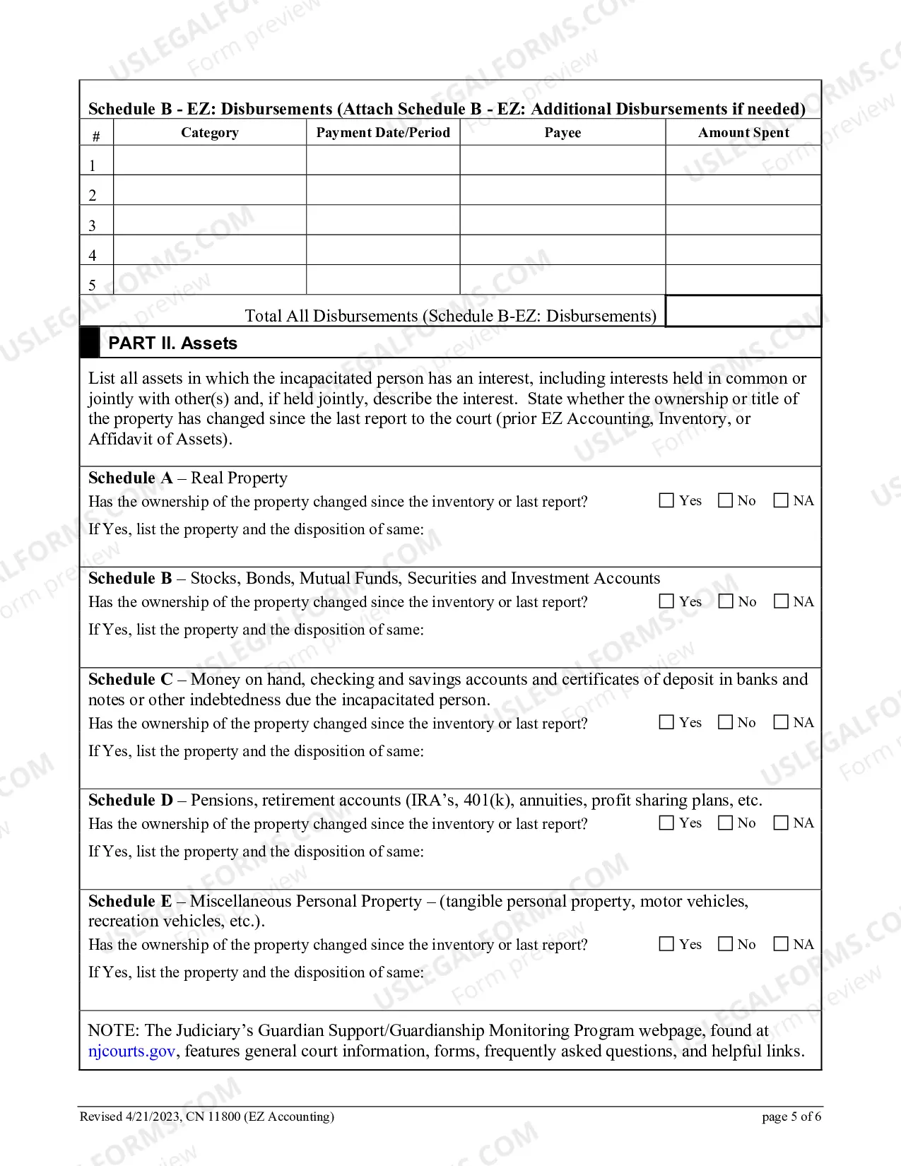Preview EZ Accounting Form