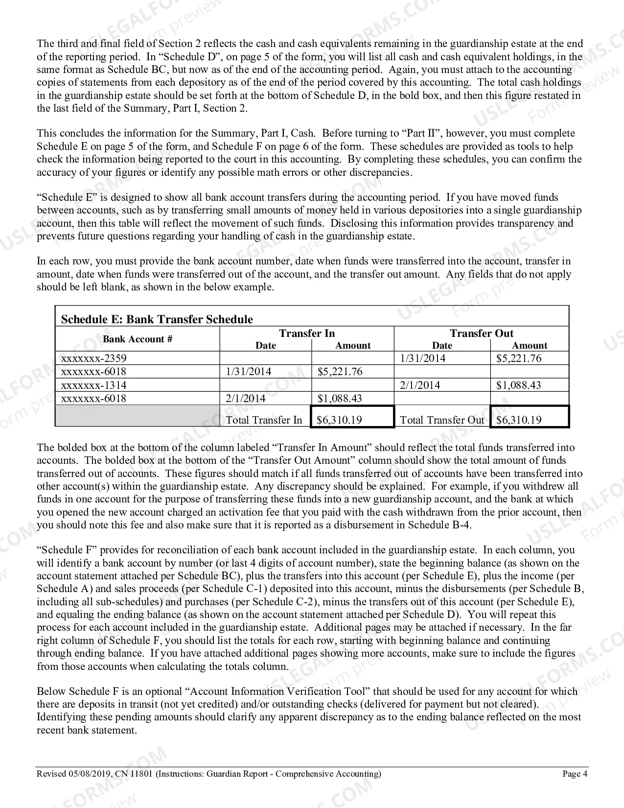 Preview Comprehensive Accounting Form (Guardianship)