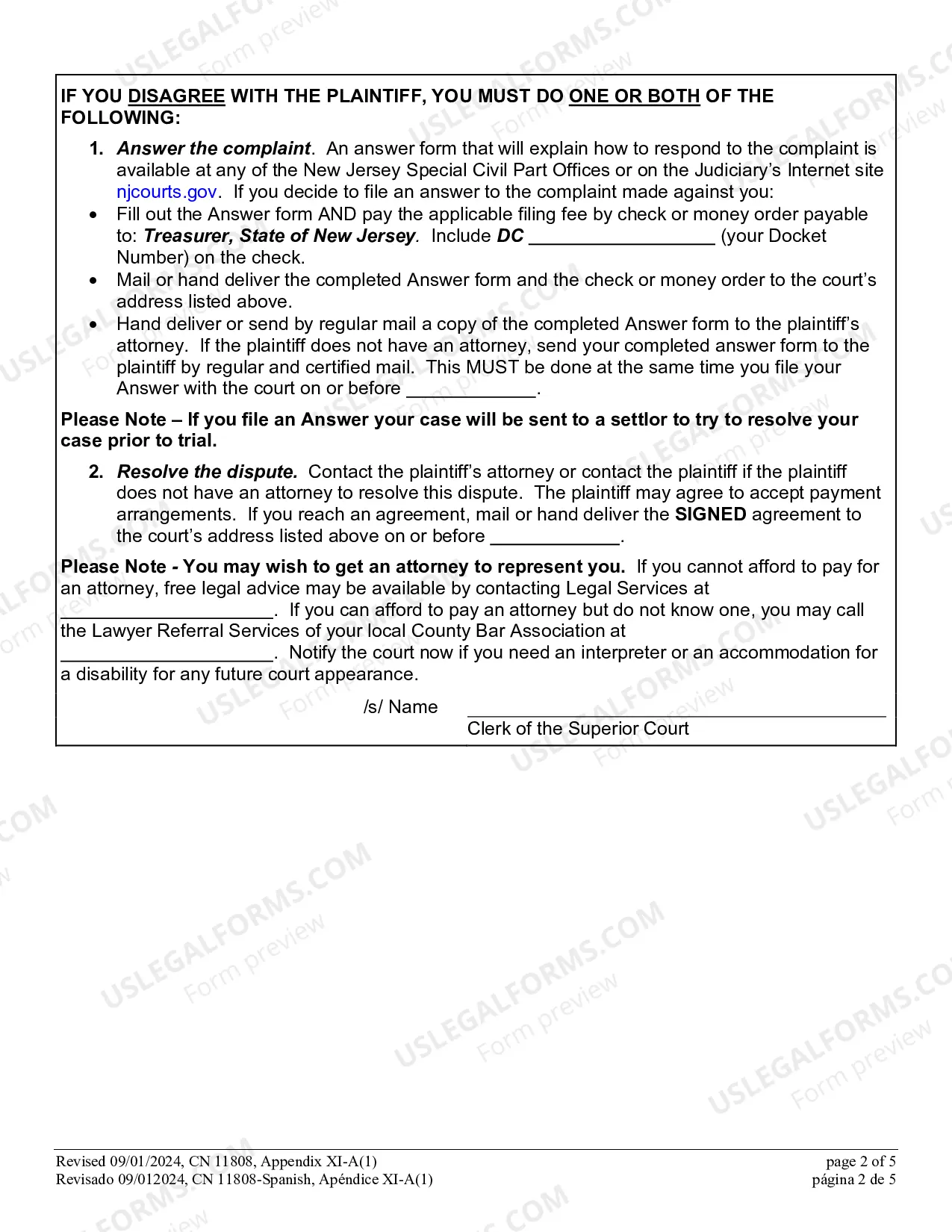 Preview DC Summons - Appendix XI-A (1)