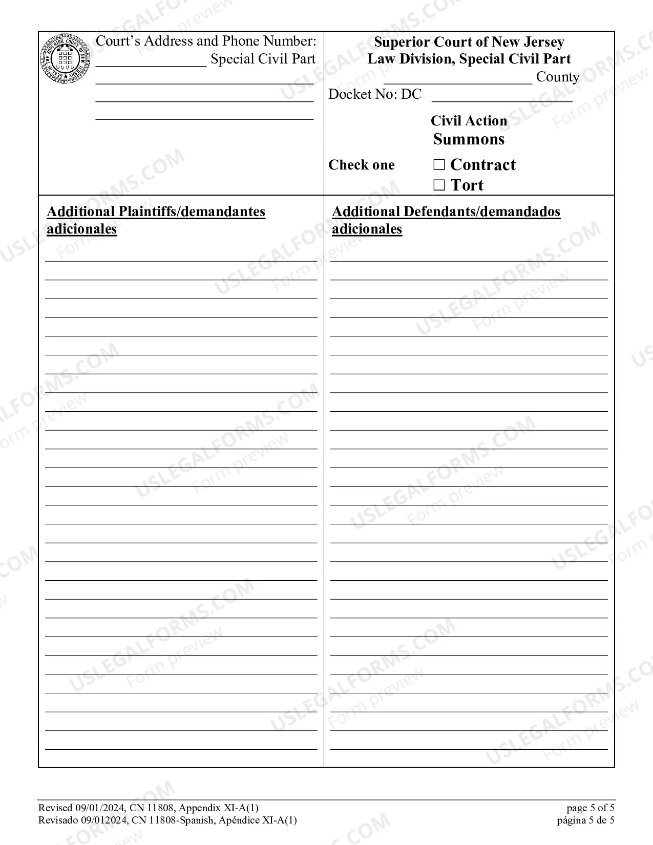 Preview DC Summons - Appendix XI-A (1)