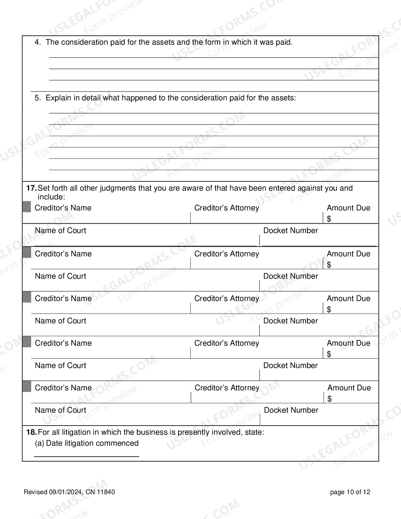 Preview Information Subpoena - Appendix XI-L