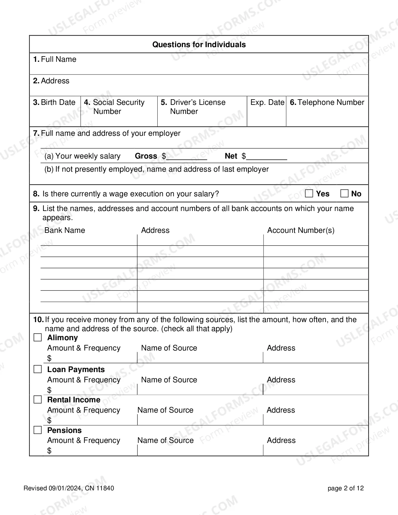 Preview Information Subpoena - Appendix XI-L