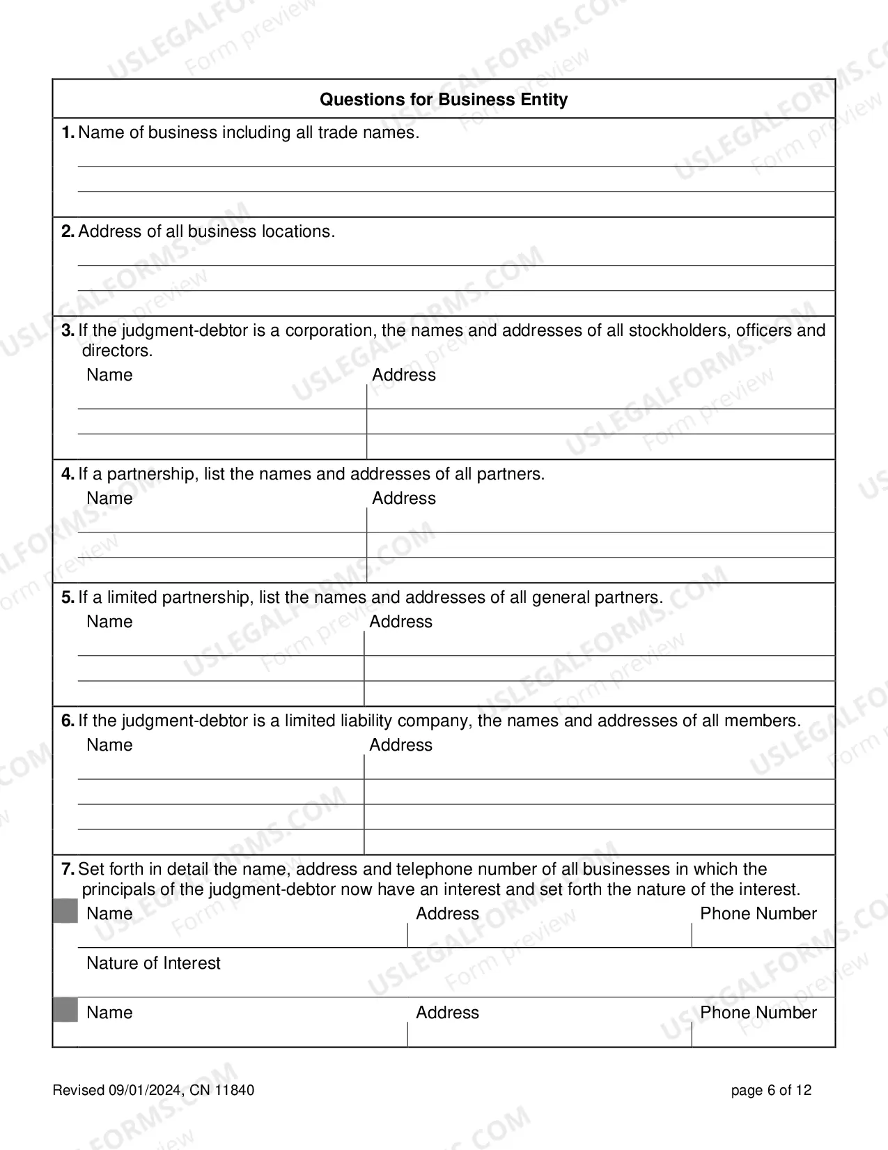 Preview Information Subpoena - Appendix XI-L