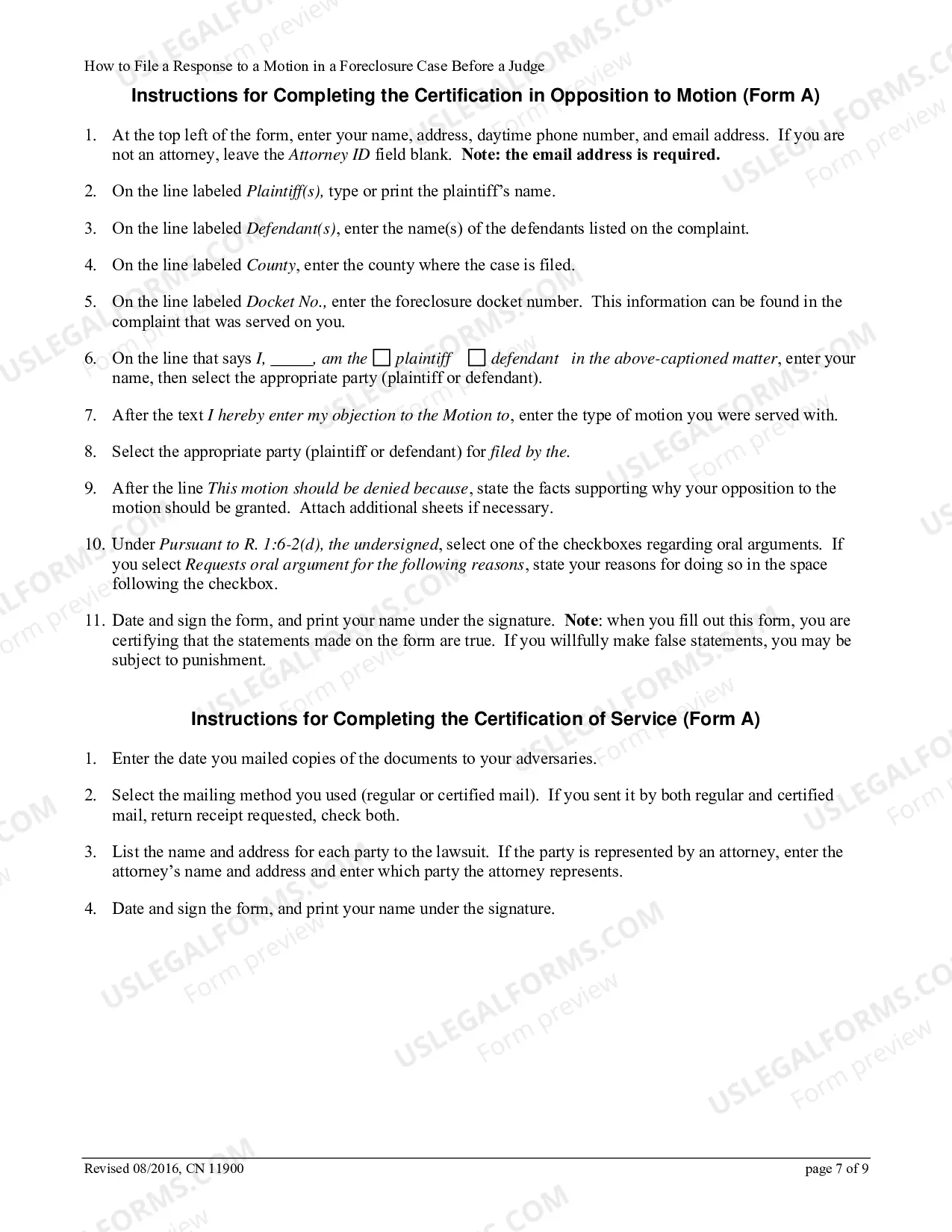 Preview How to File a Response to a Motion in a Foreclosure Case Before a Judge