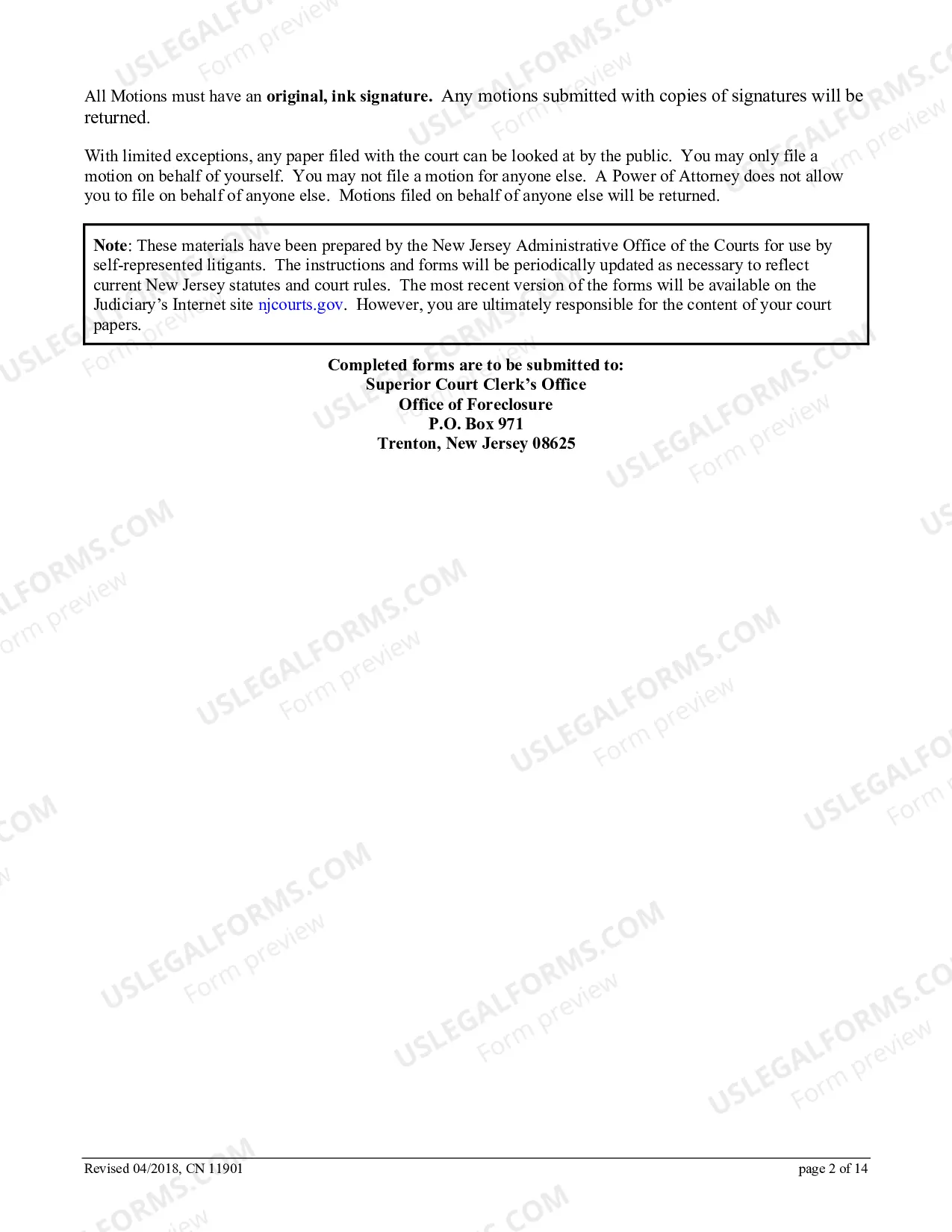 Preview How to File a Motion in a Foreclosure Case Before the Office of Foreclosure