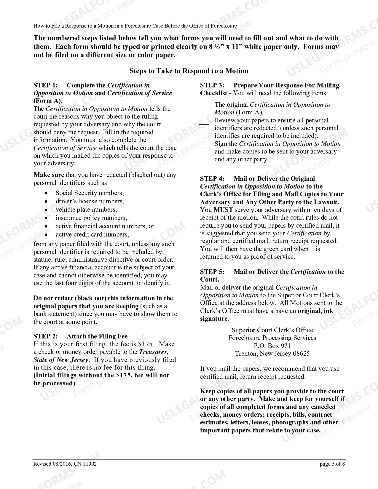 Preview How to File a Response to a Motion in a Foreclosure Case Before the Office of Foreclosure