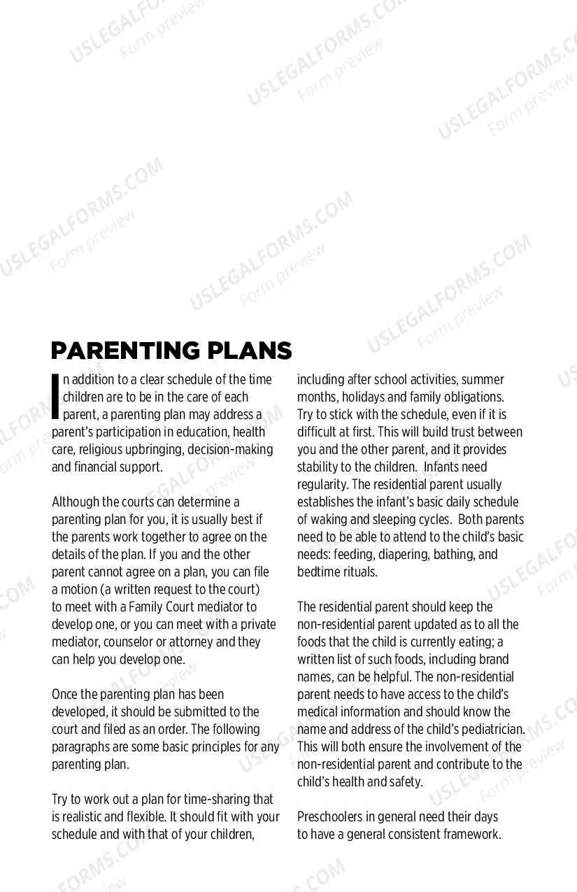 Preview Parenting Time - A Child's Right - brochure