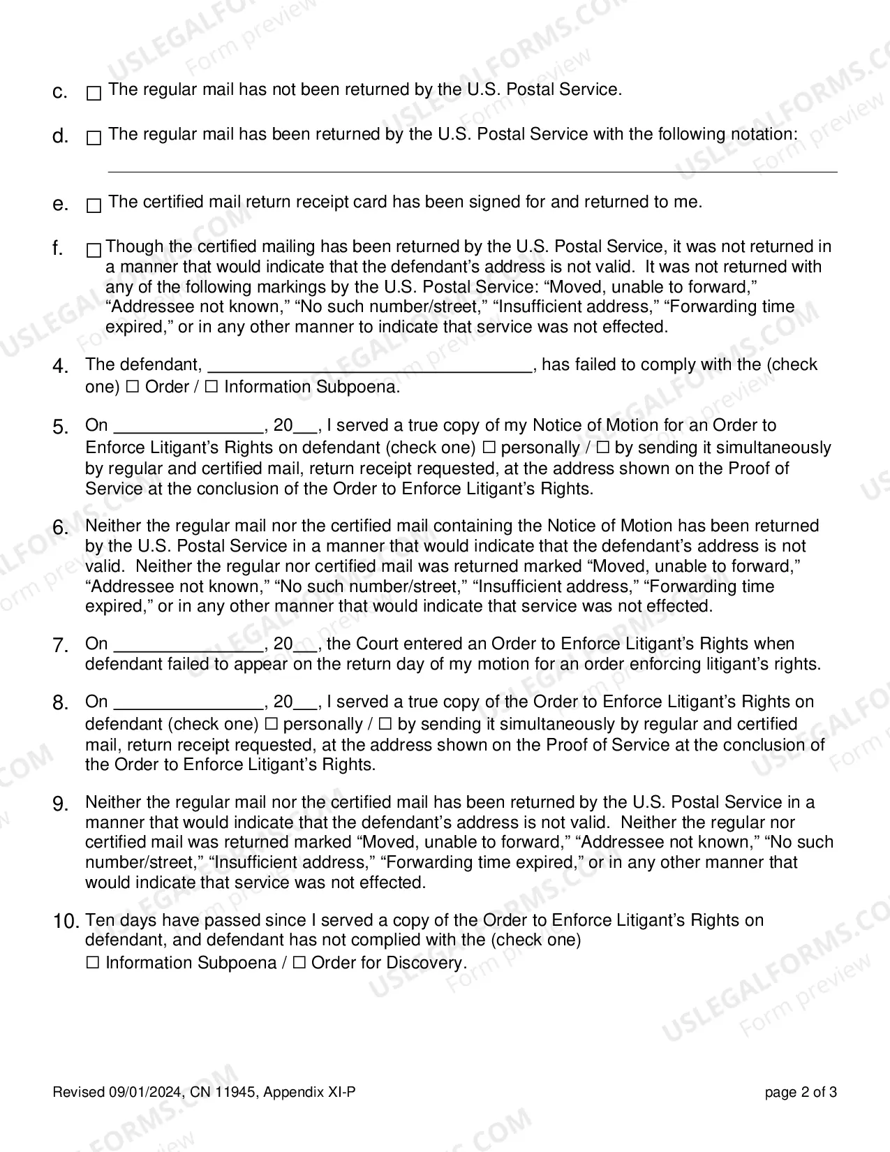 Preview Certification in Support of Application for Arrest Warrant - Appendix XI-P