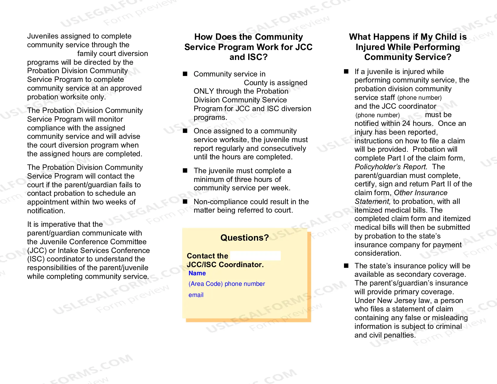 Preview Diversion Community Service Program