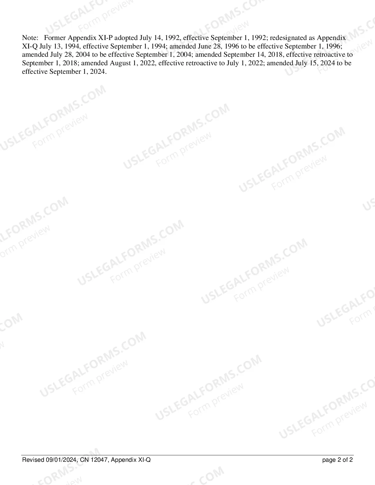 Preview Warrant for Arrest - Appendix XI-Q