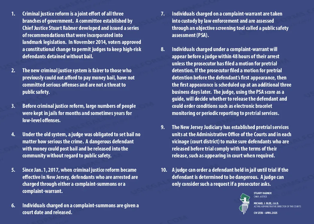 Preview Criminal Justice Reform Informational Postcard