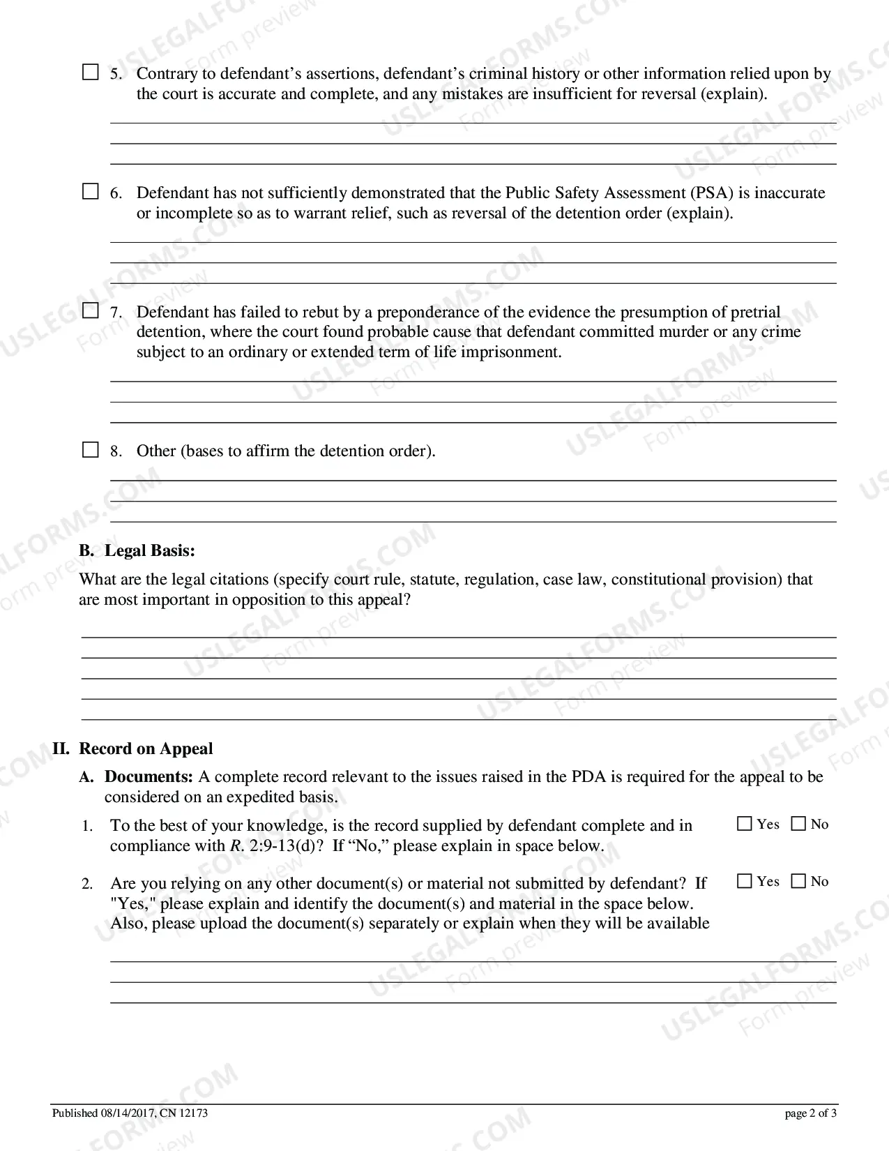 Preview Pretrial Detention Appeal (PDA) - State's Response