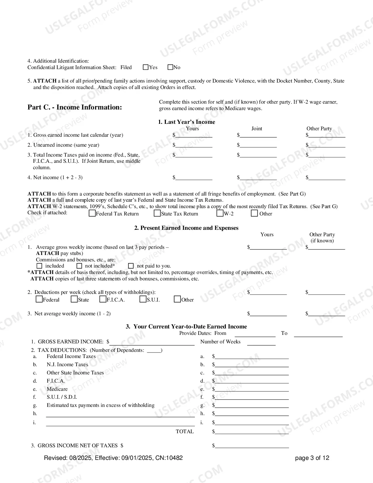 Preview Family Part Case Information Statement
