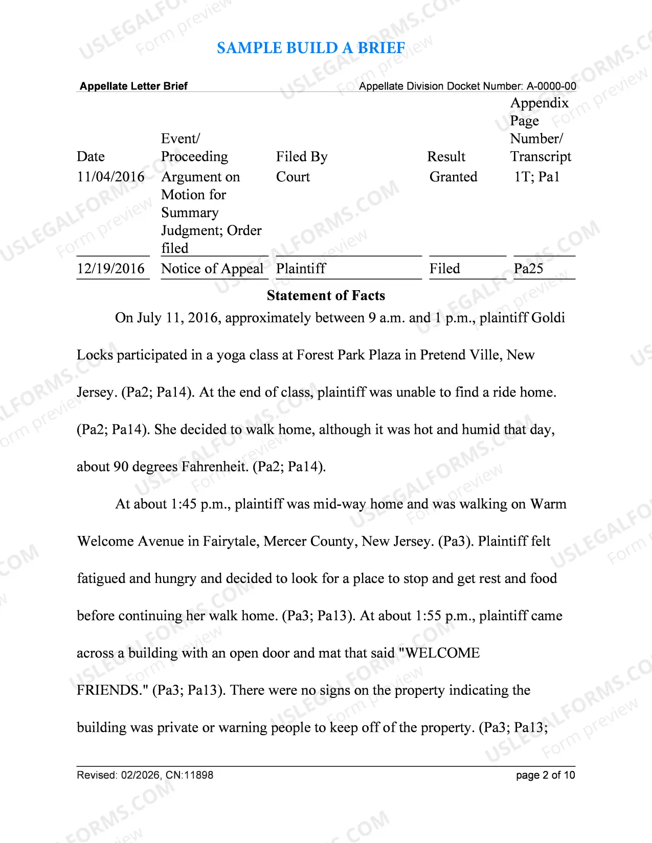 Preview 11898_sam - Build-a-Brief Sample