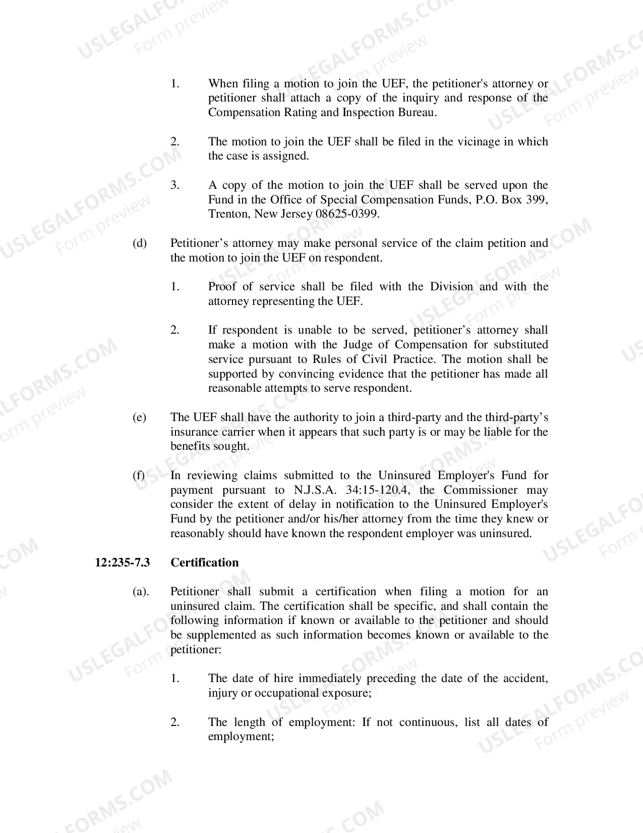 Preview Uninsured Employers Fund (packet)
