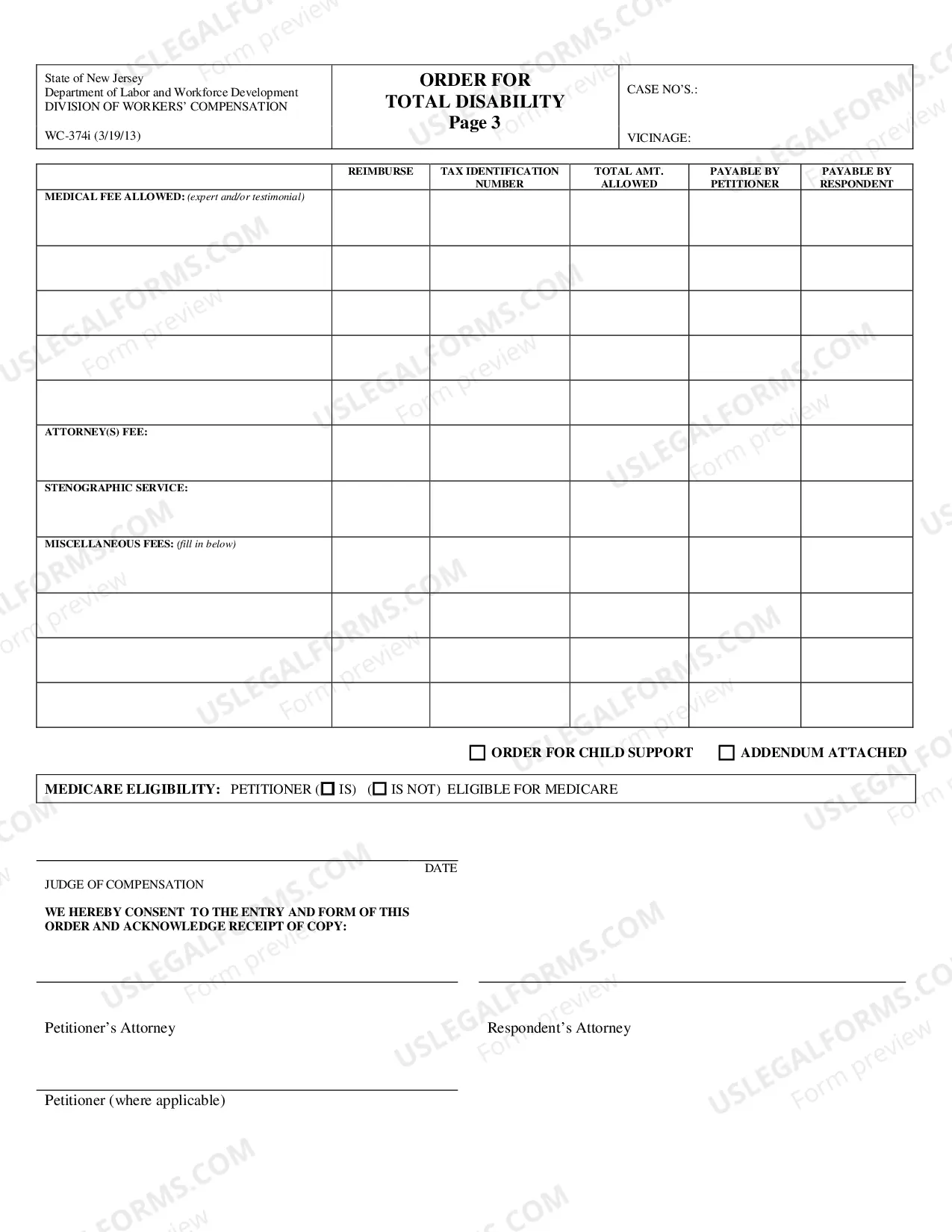 Preview Order For Total Disability