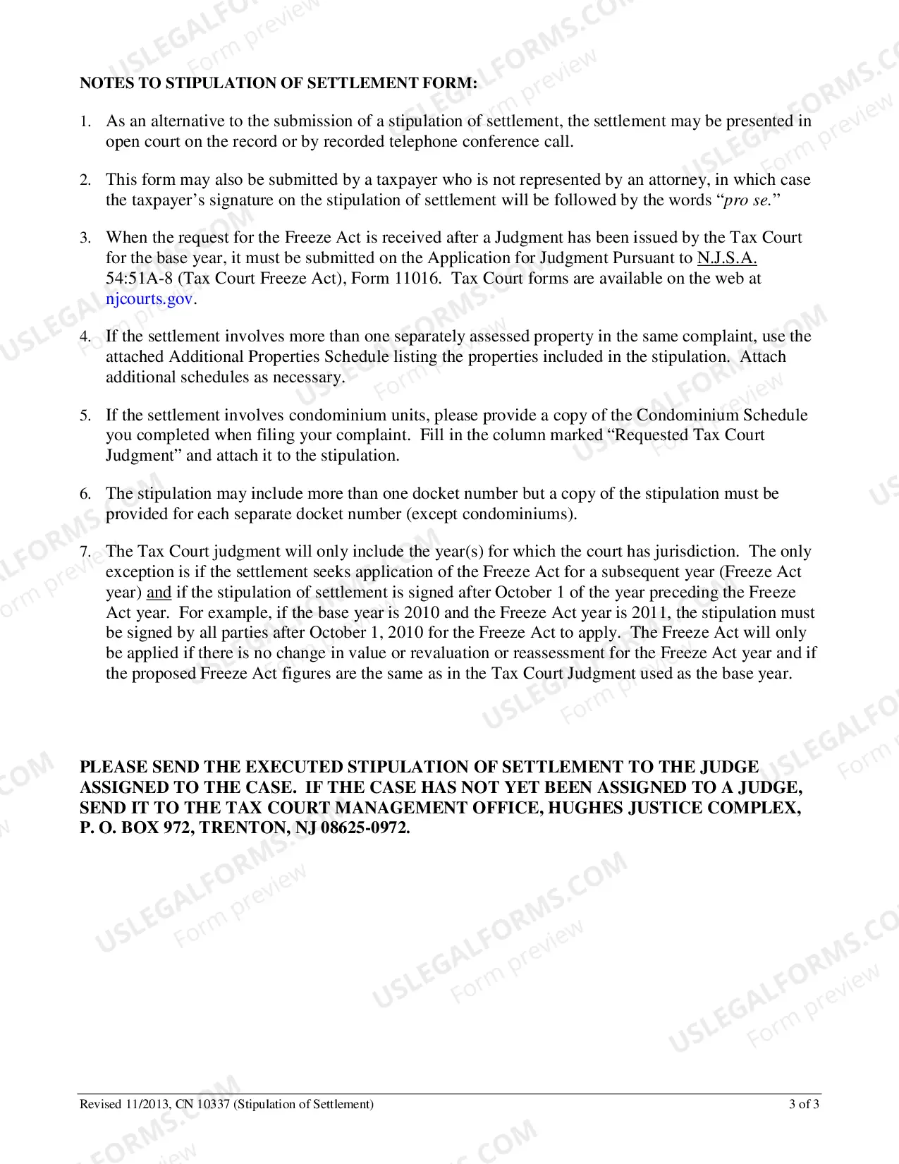 Preview Civil Action Stipulation Of Settlement