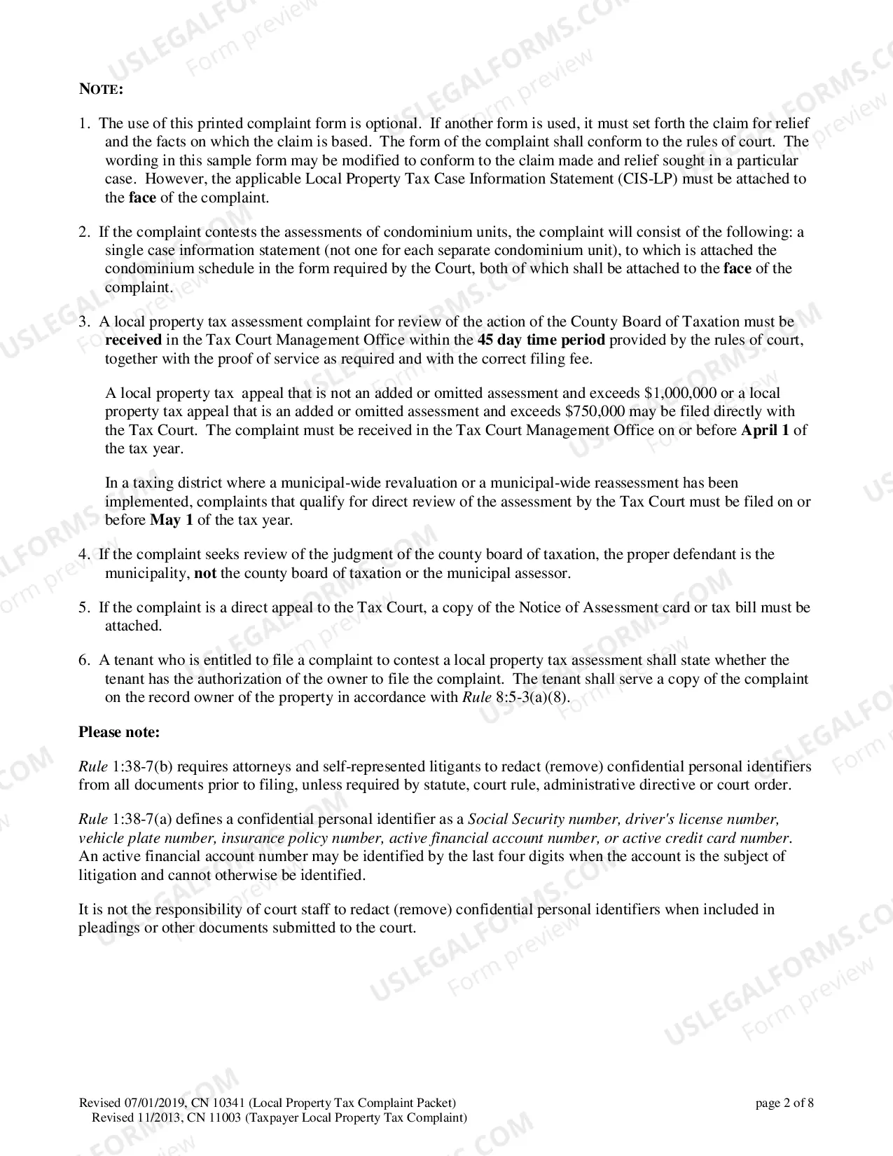 Preview Differentiated Case Management Pilot Program Case Information Statement (CIS-LP)
