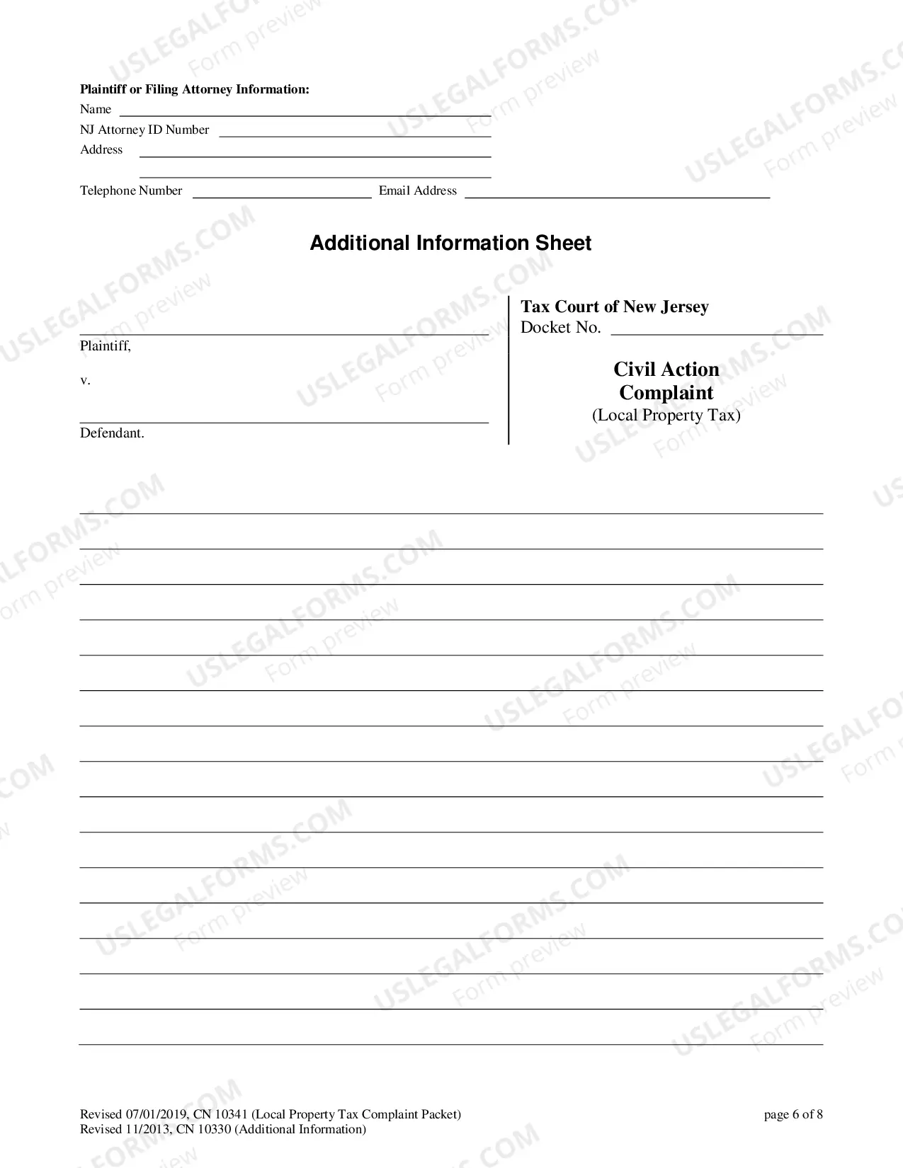 Preview Differentiated Case Management Pilot Program Case Information Statement (CIS-LP)