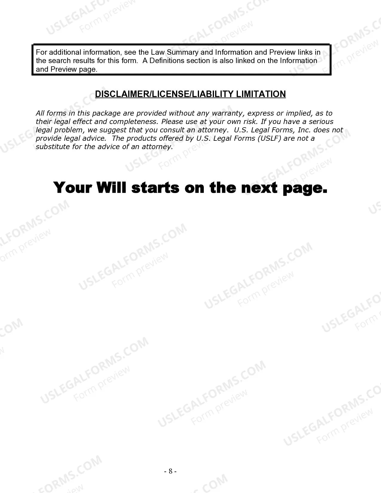 Preview Last Will and Testament for Civil Union Partner with Minor Children from Prior Marriage