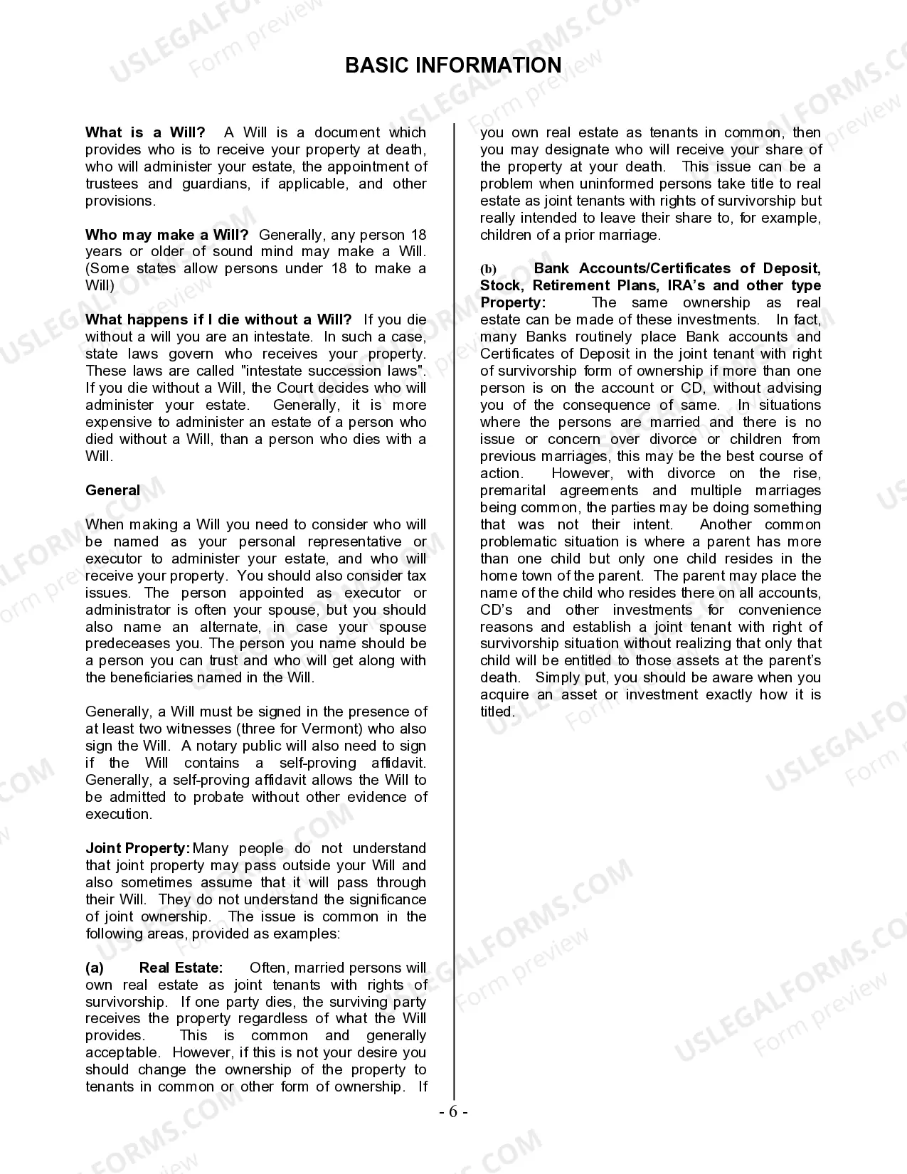 Preview Last Will and Testament for Married person with Adult Children from Prior Marriage