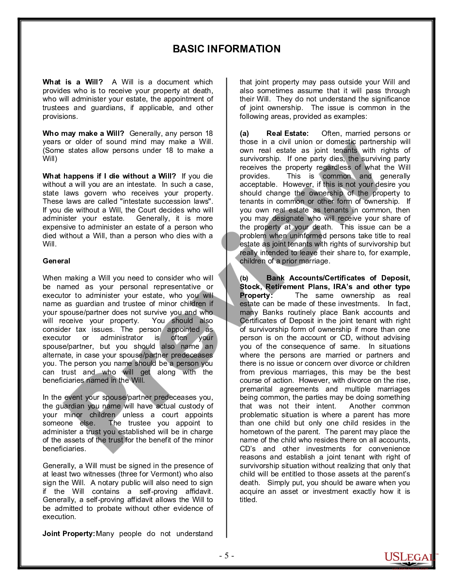 page 4 Legal Last Will and Testament Form for Divorced Person Not Remarried with No Children preview