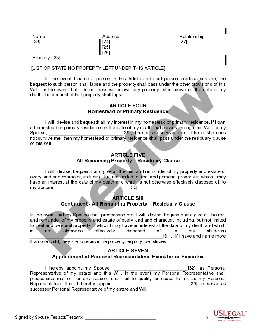 Preview Mutual Wills Package with Last Wills and Testaments for Married Couple with Adult Children