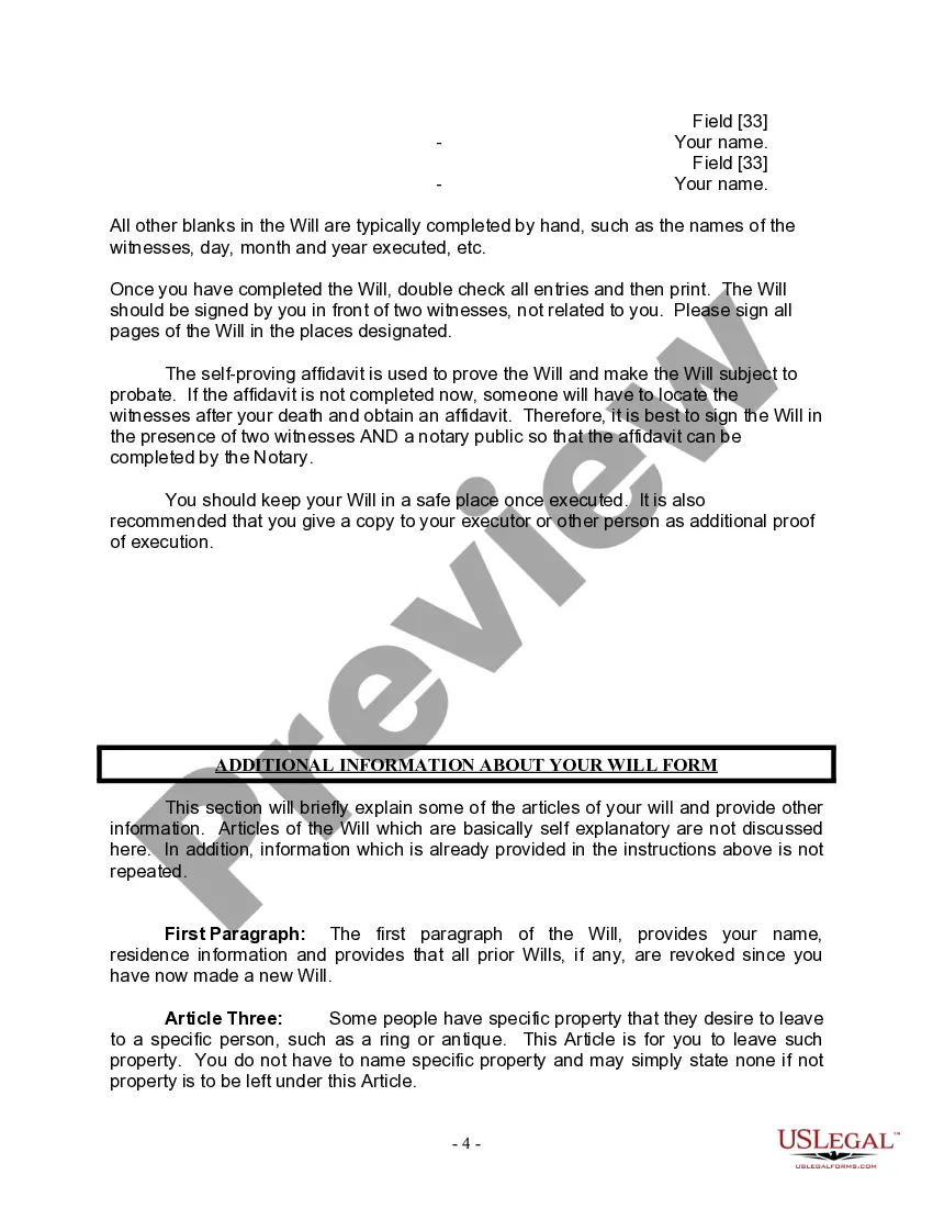 Preview Mutual Wills package with Last Wills and Testaments for Married Couple with No Children