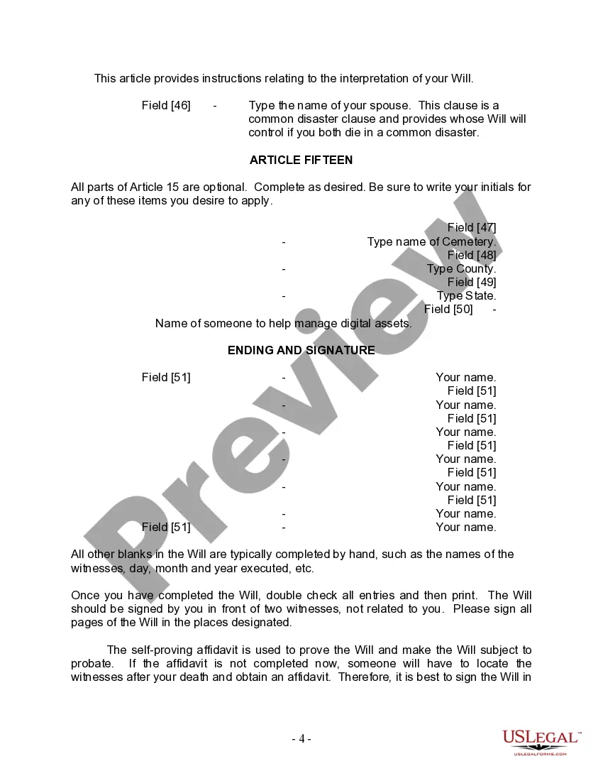 Preview Mutual Wills Package with Last Wills and Testaments for Married Couple with Minor Children