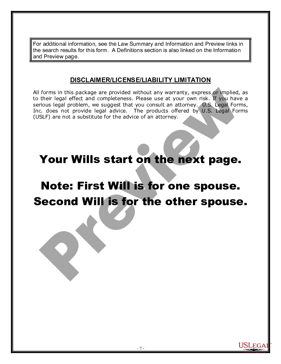New Jersey Mutual Wills Package with Last Wills and Testaments for