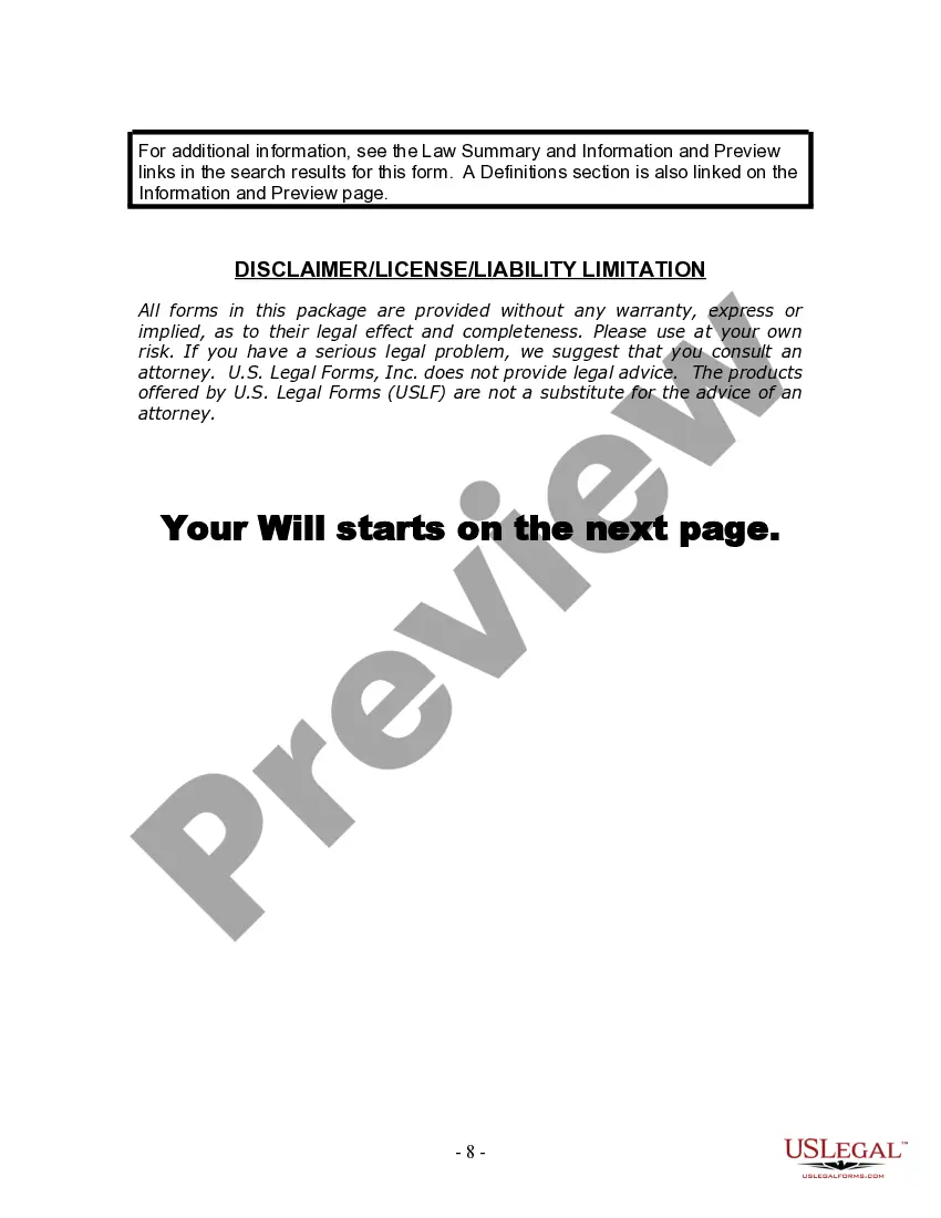 Preview Last Will and Testament for Divorced and Remarried Person with Mine, Yours and Ours Children