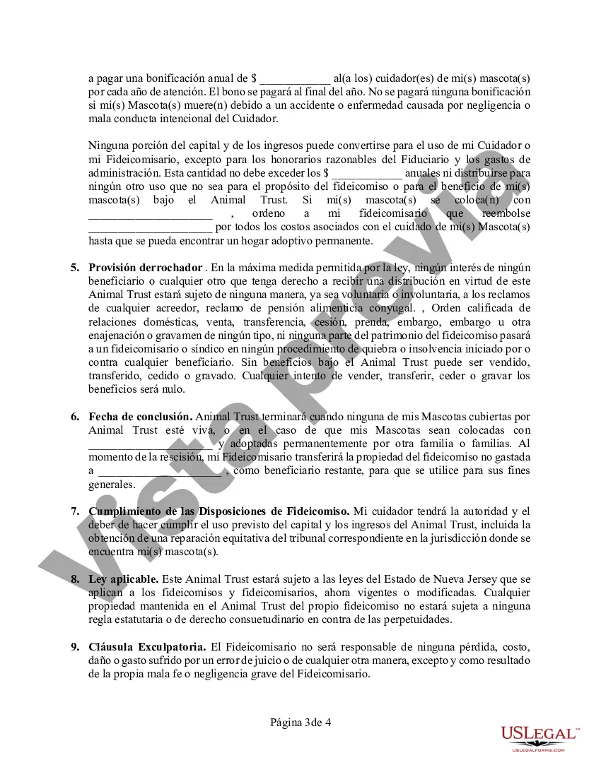 Get Codicilo al formulario de testamento para enmendar su testamento - Testamentary Pet Trust Preview Codicilo al formulario de testamento para enmendar su testamento - Testamentary Pet Trust