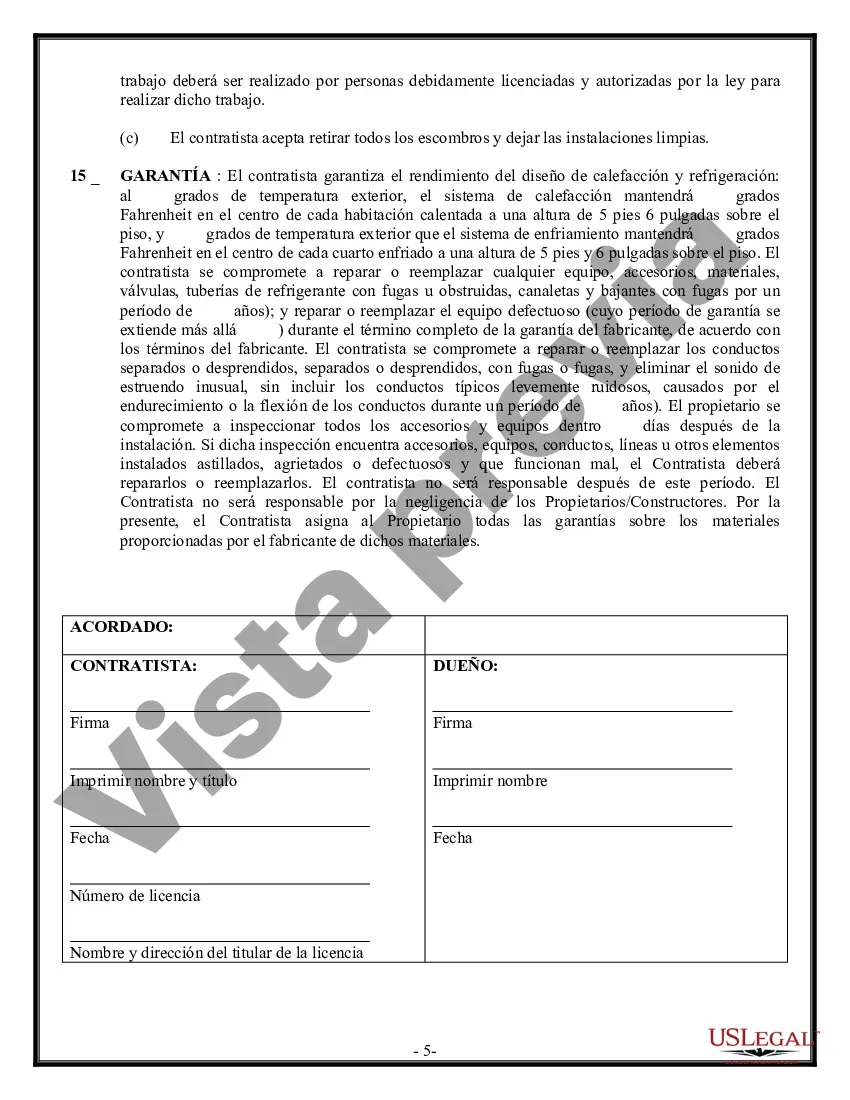 Preview Contrato HVAC para contratista