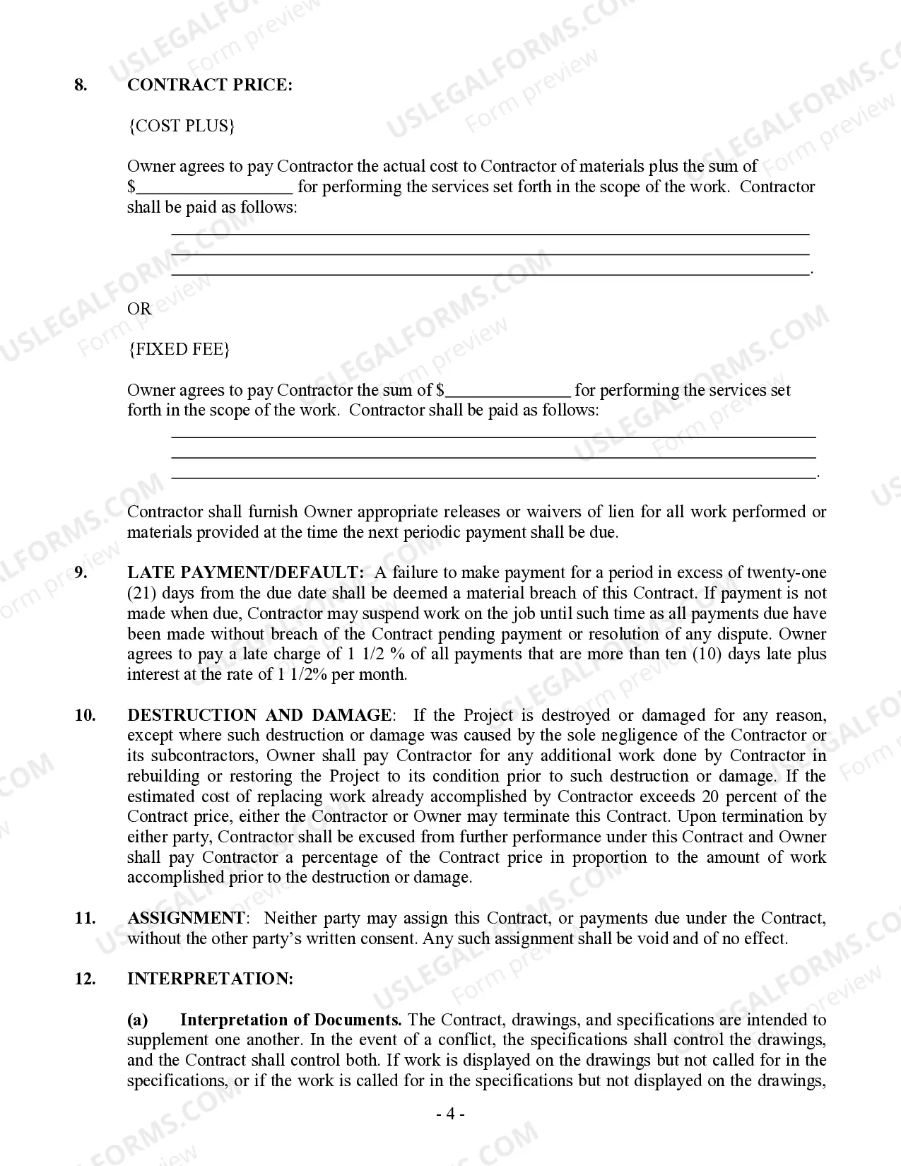 Preview Framing Contract for Contractor