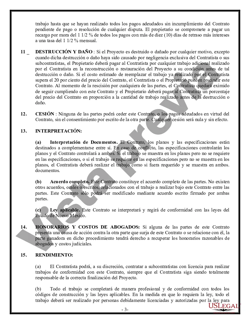 Preview Contrato de pavimentación para contratista