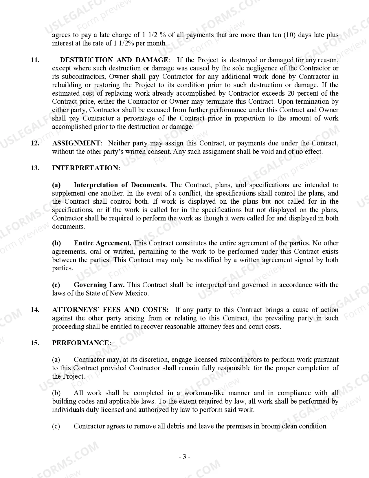 Preview Brick Mason Contract for Contractor