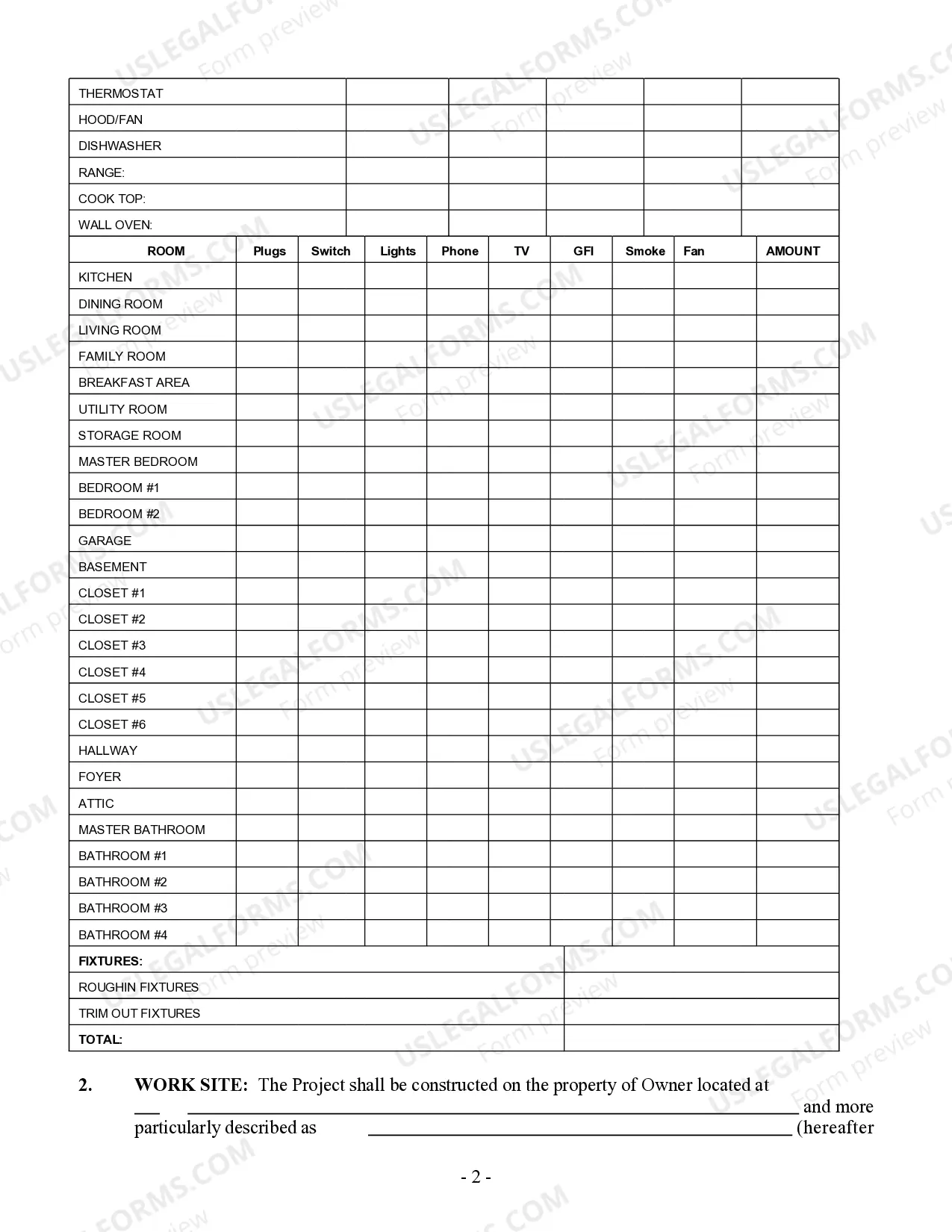 Preview Electrical Contract for Contractor