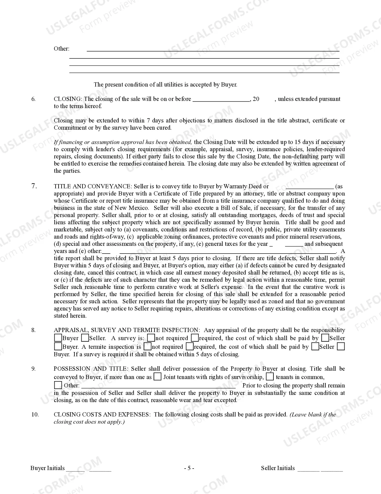 Preview Contract for Sale and Purchase of Real Estate with No Broker for Residential Home Sale Agreement