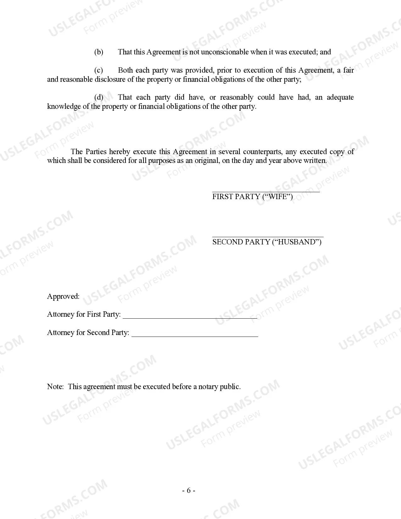 Preview New Mexico Prenuptial Premarital Agreement without Financial Statements