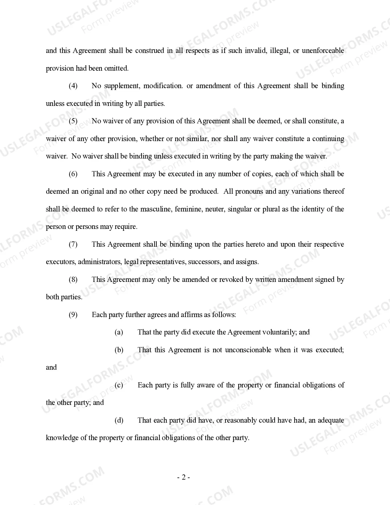 Preview Amendment to Prenuptial or Premarital Agreement