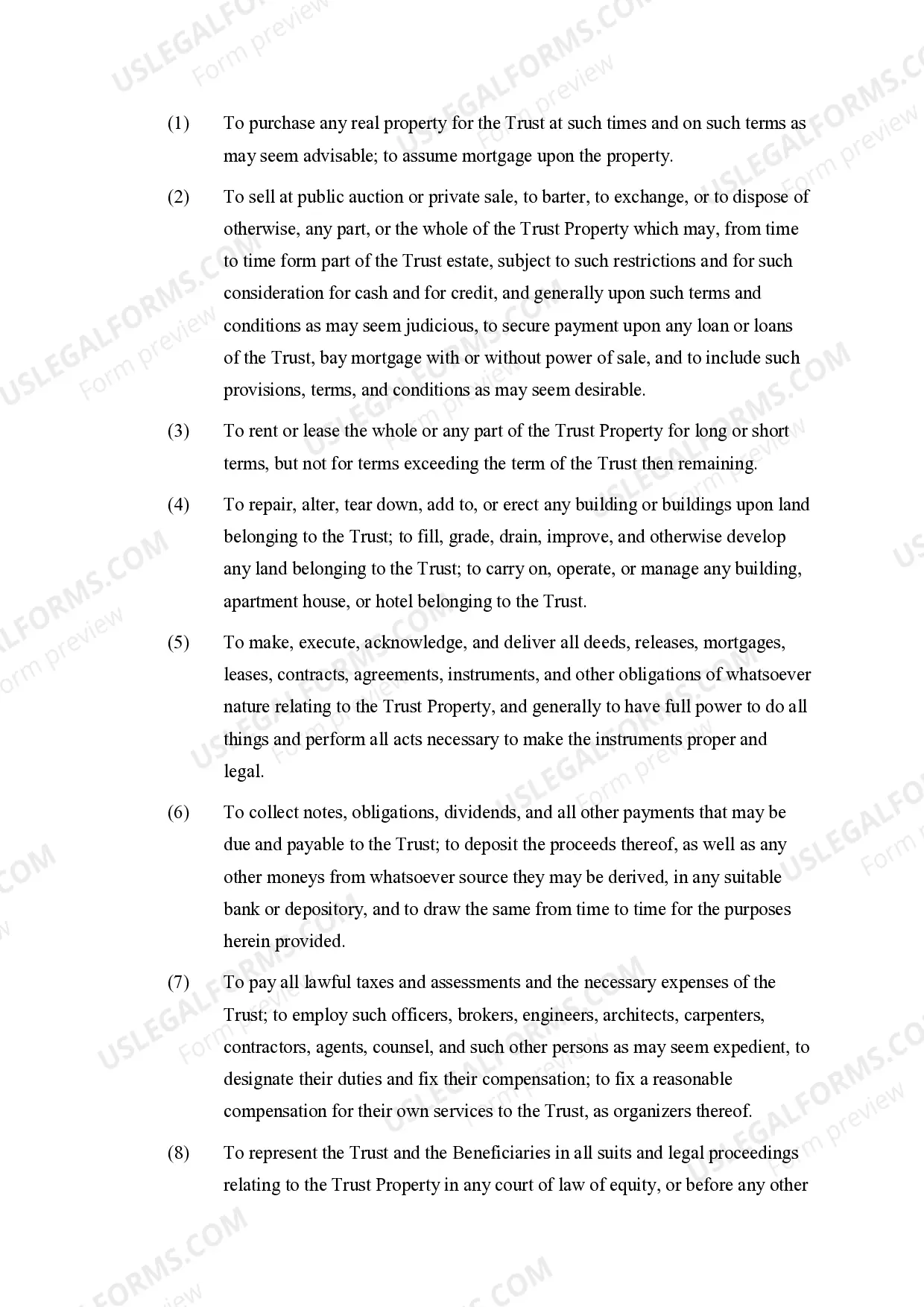 Preview Certifcate of Trust