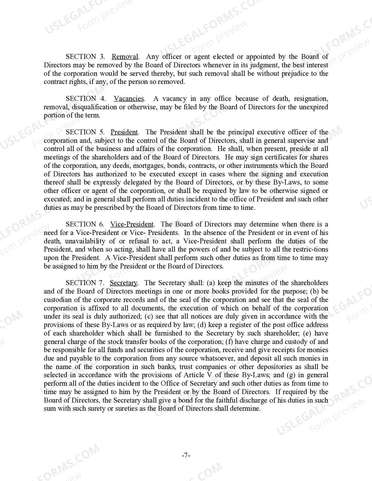 Preview New Mexico Bylaws for Corporation