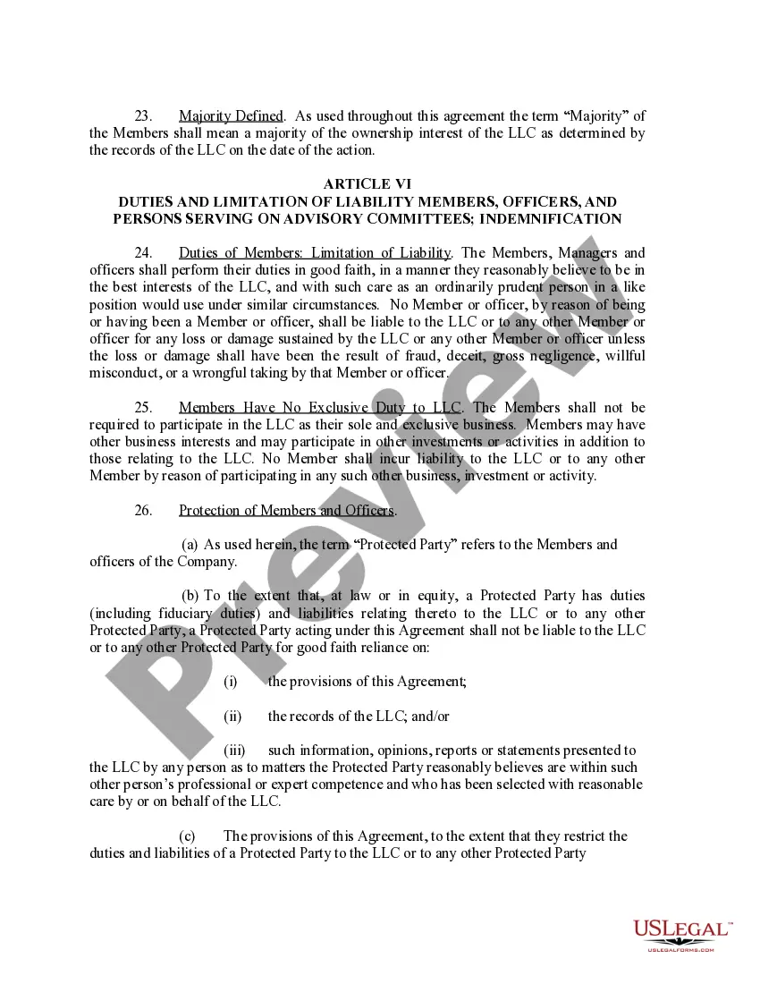 Get Limited Liability Company LLC Operating Agreement Preview Limited Liability Company LLC Operating Agreement