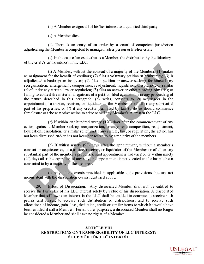 Get Limited Liability Company LLC Operating Agreement Preview Limited Liability Company LLC Operating Agreement