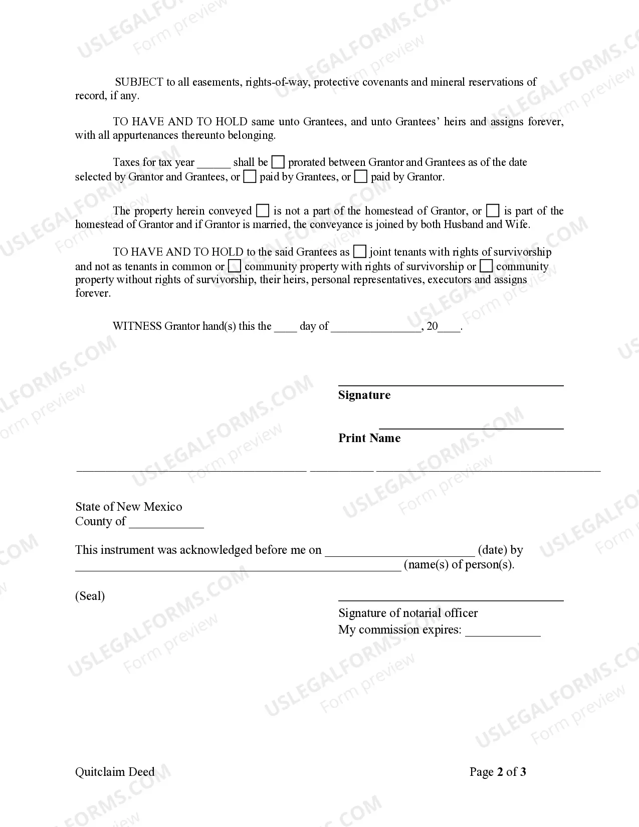 Preview Quitclaim Deed from Individual to Husband and Wife