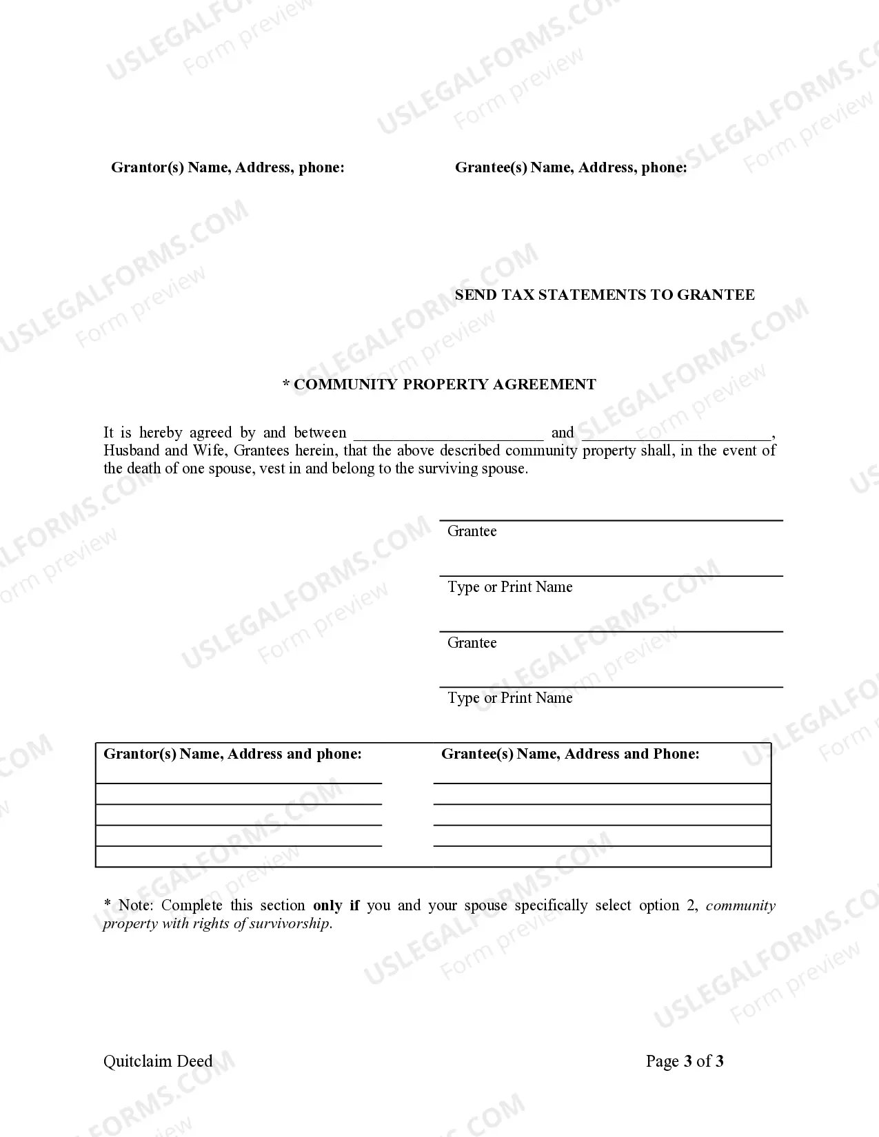 Preview Quitclaim Deed from Corporation to Husband and Wife