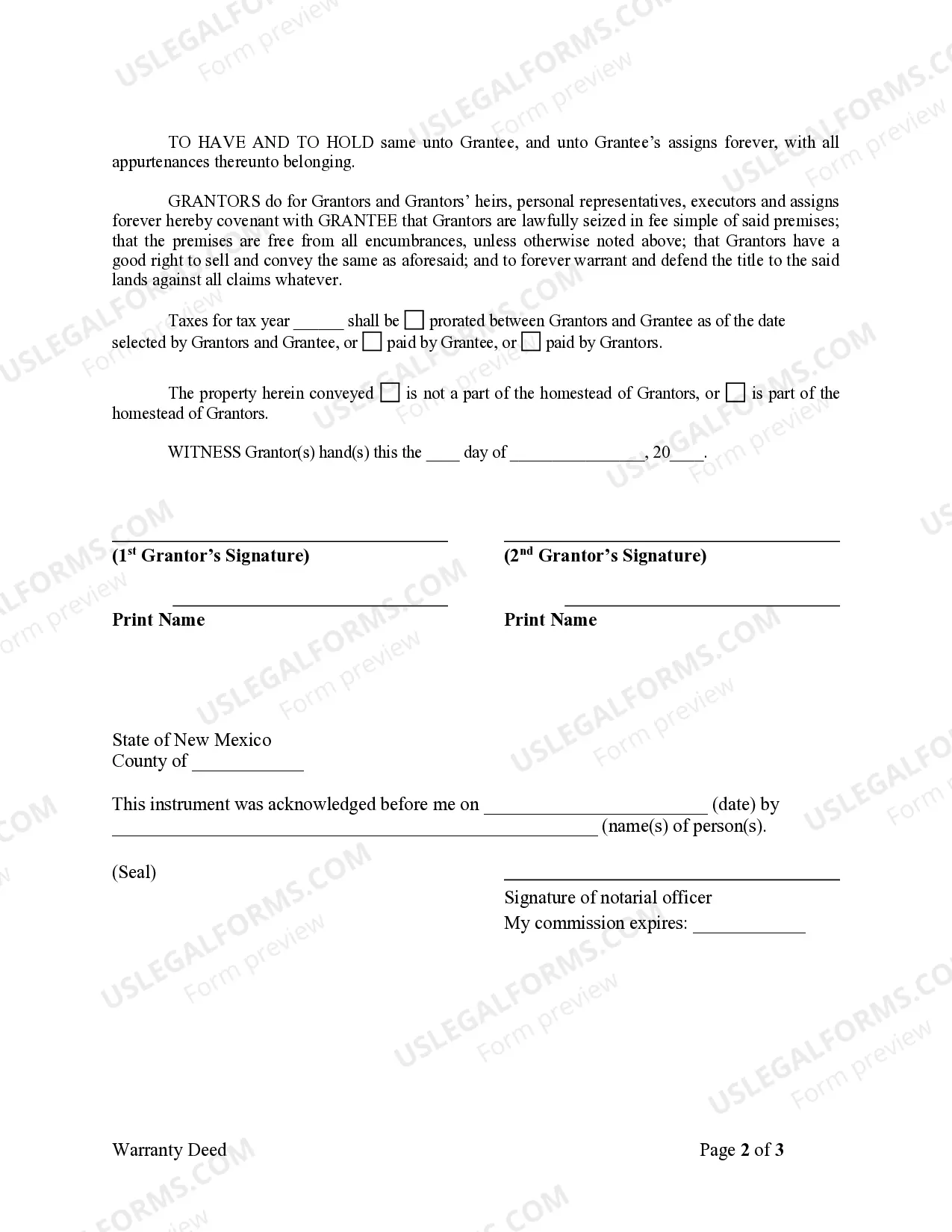 Preview Warranty Deed from Husband and Wife to a Trust