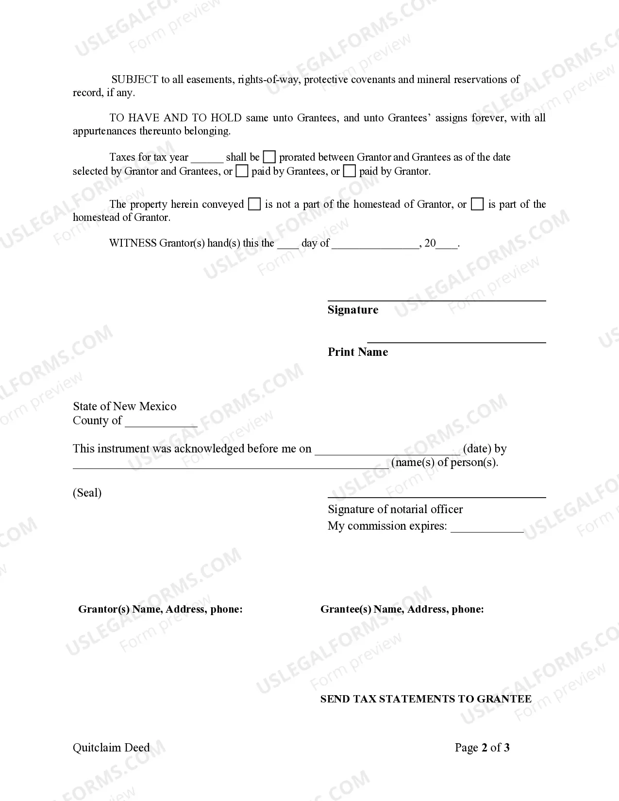 Preview Quitclaim Deed from Husband to Himself and Wife