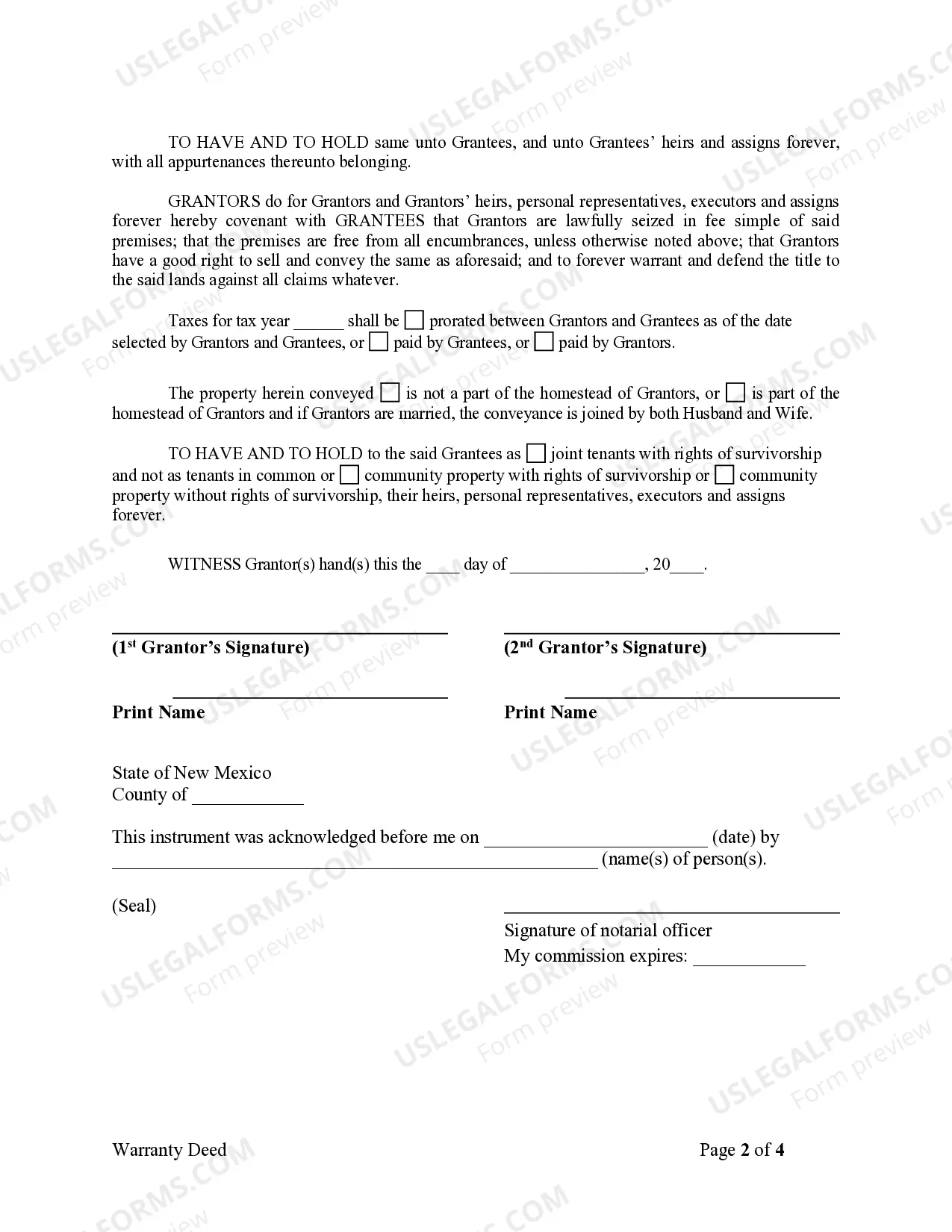 Preview Warranty Deed from Husband and Wife to Husband and Wife