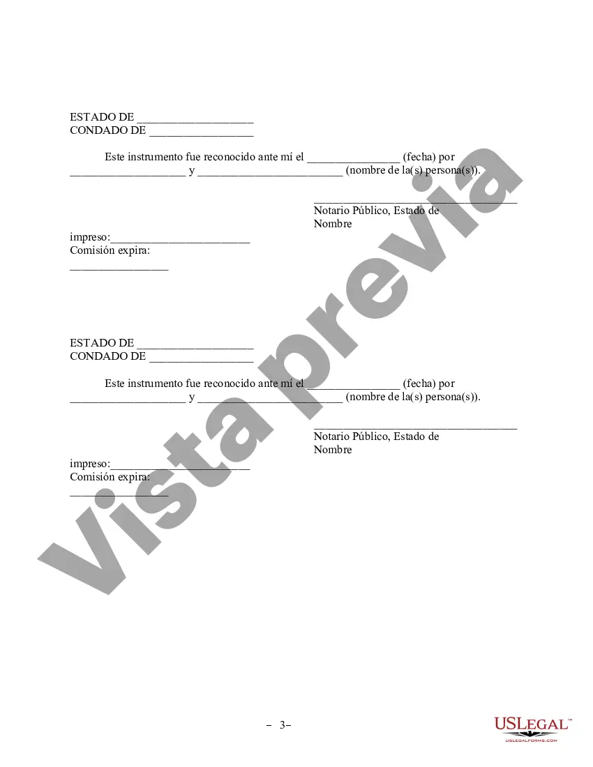 Preview Revocación del Acuerdo de Propiedad Postnupcial - Nuevo México